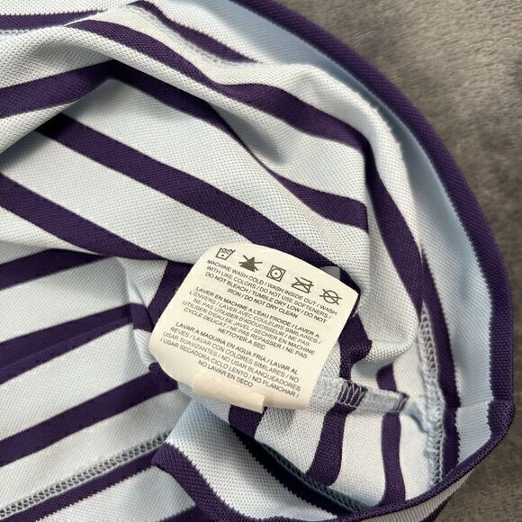 Nike Golf Polo Shirt Womens Small Blue Striped Colorful Short Sleeve Dri-Fit - Picture 8 of 11